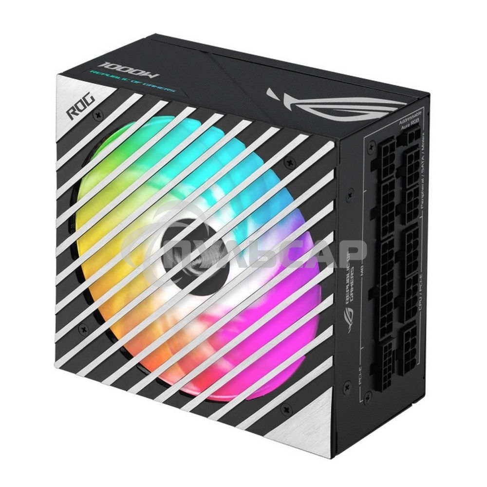 Блок питания ASUS ROG-LOKI-1000P-SFX-L GAMING (90YE00N1-B0NA00), 1000Вт, 80 PLUS Platinum, 135мм, модульный, серый и черный