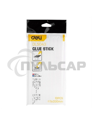 Стержни клеевые Deli DL5043 11х200мм 10 шт. белый