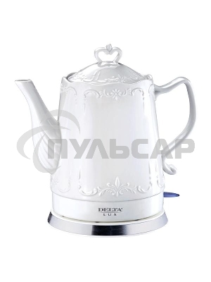 Чайник керамический Delta LUX DL-1236 белый