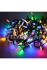 Гирлянда светод. Funray Лучики, SE-BEAM-110M, 10М, 100LED, мульти (4цв.),темно-зел.шн.0,7м,контр.
