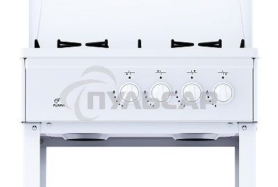 Плита газовая Flama AVG 1401 W белый,крышка