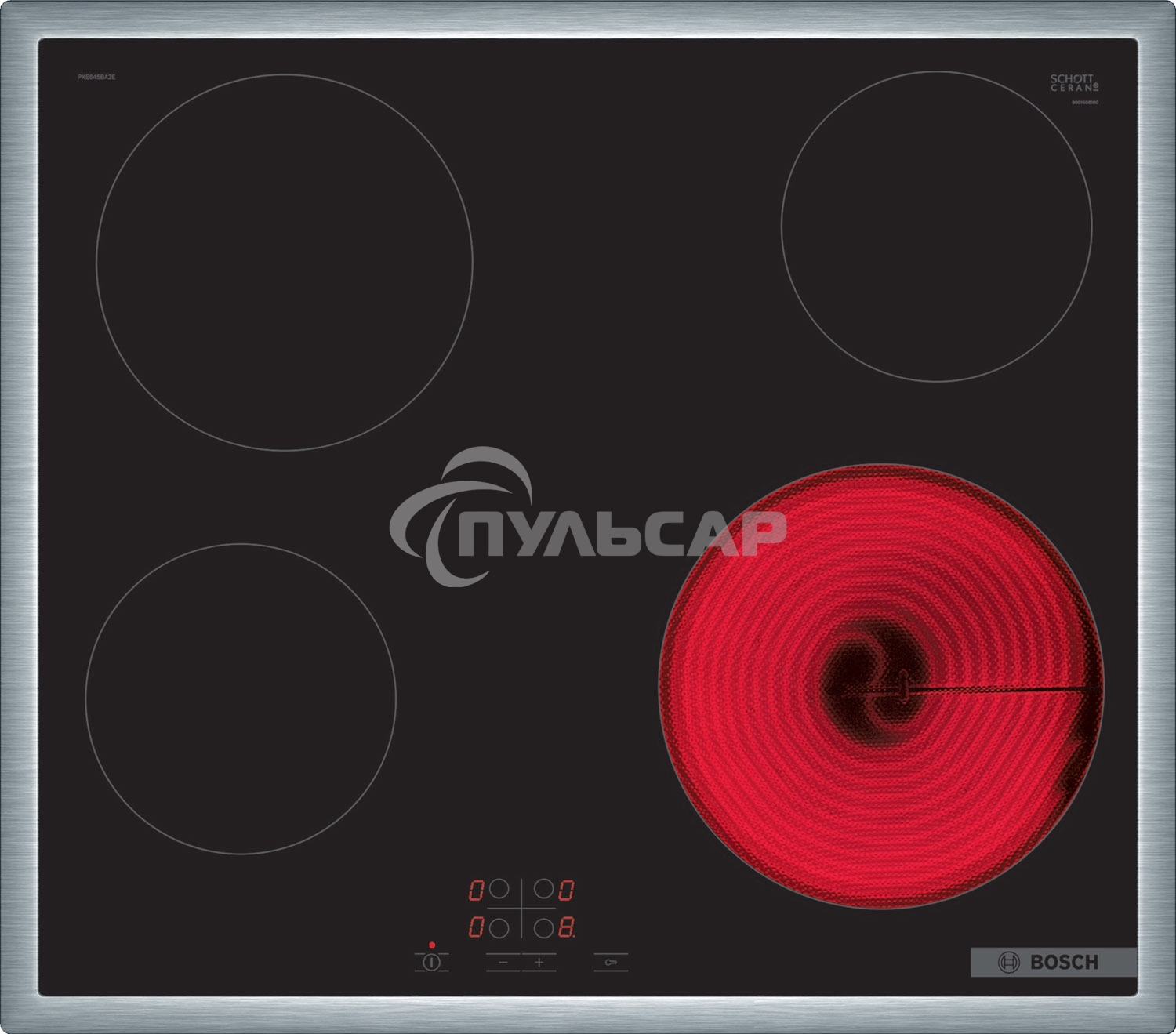 Электрическая варочная панель Bosch PKE645BA2E Hi-Light, независимая, черный