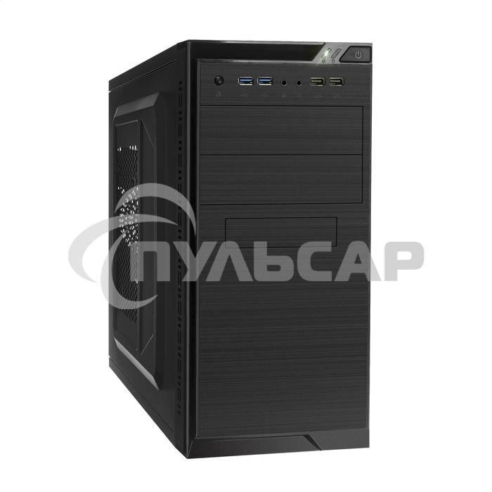 Компьютерный корпус Minitower ExeGate QA-412U-UNS400 (mATX, БП UNS400 с вент. 12см, 2*USB+2*USB 3.0, аудио, черный)