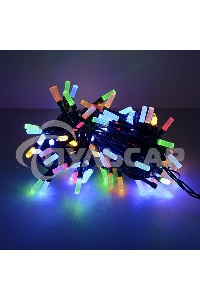 Гирлянда светод. Funray Лучики, SE-BEAM-110M, 10М, 100LED, мульти (4цв.),темно-зел.шн.0,7м,контр.