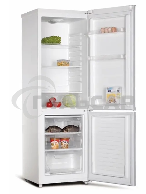 Холодильник Kraft KF-DF205W белый двухкамерный 166/64л морозилка снизу