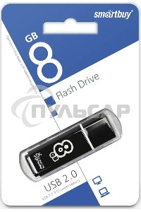 Флешка USB Smartbuy USB 8 Gb Glossy series черный SB8 GbGS-K