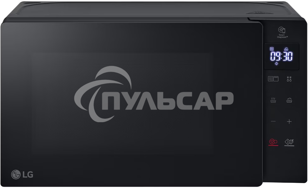 Микроволновая печь LG MH6032GAS черный, 20 л, 700 Вт, переключатели - сенсор
