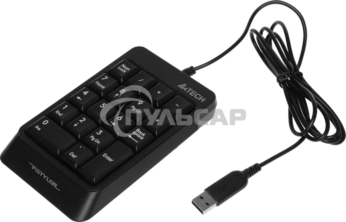 Числовой блок проводной A4Tech Fstyler FK13P, USB, черный