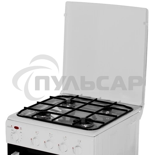 Плита комбинированная Cezaris ПГЭ 1000-05 белый, конфорок 4 шт, духовка 45 л, 51 см x 85 см x 52 см