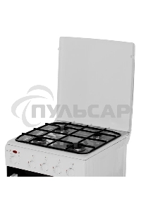 Плита комбинированная Cezaris ПГЭ 1000-05 белый, конфорок 4 шт, духовка 45 л, 51 см x 85 см x 52 см