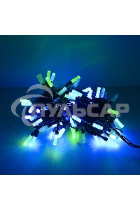 Гирлянда светод. Funray Лучики, SE-BEAM-110M, 10М, 100LED, мульти (4цв.),темно-зел.шн.0,7м,контр.