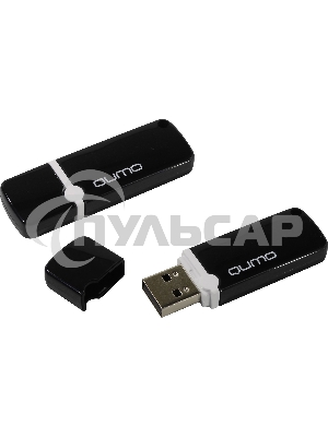 Флешка USB QUMO 16 Gb USB 2.0 Optiva 02 Black, черный корпус (QM16GUD-OP2-black)