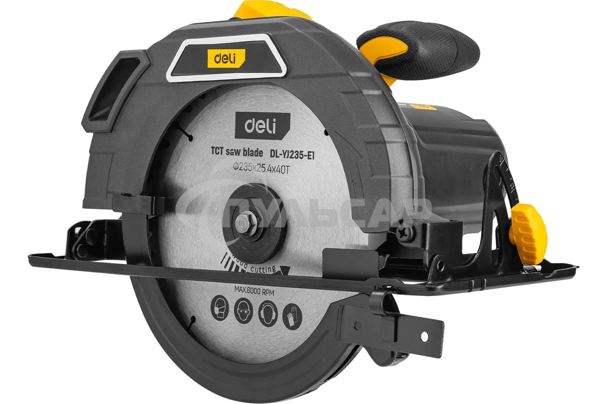 Циркулярная пила Deli DL-YJ235-E1 (2200Вт, 4200об/мин, диаметр диска 235мм)