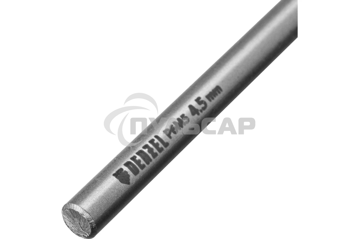 Сверло спиральное по металлу Denzel 4,5 х 126 мм, Р6М5, Golden Tip, удлиненное