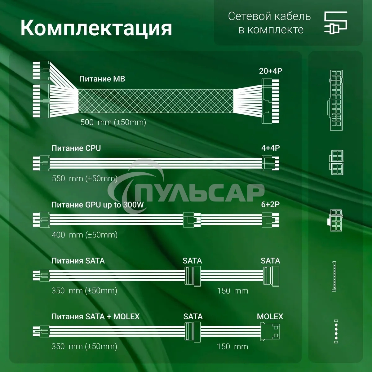 Блок питания Digma DPSU-450W RTL, 450Вт, 120мм, черный