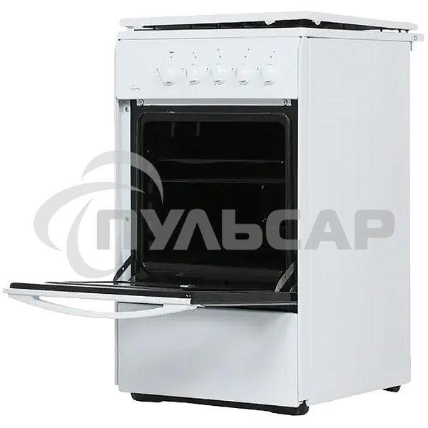 Плита газовая Flama RG 2401 W белый, конфорок 4 шт, духовка 50 л, 50 см x 85 см x 60 см