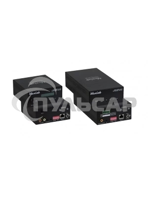Приемник-декодер Audio over IP 500755-AMP-RX-EU MuxLab 500755-AMP-RX-EU, сжатие MJPEG, с функцией локального усиления аудио на 50Вт