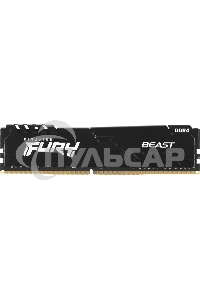 Оперативная память Kingston Fury Beast, DDR4, 64Gb (4x16Gb), 3600MHz, CL18, DIMM, радиатор, черный