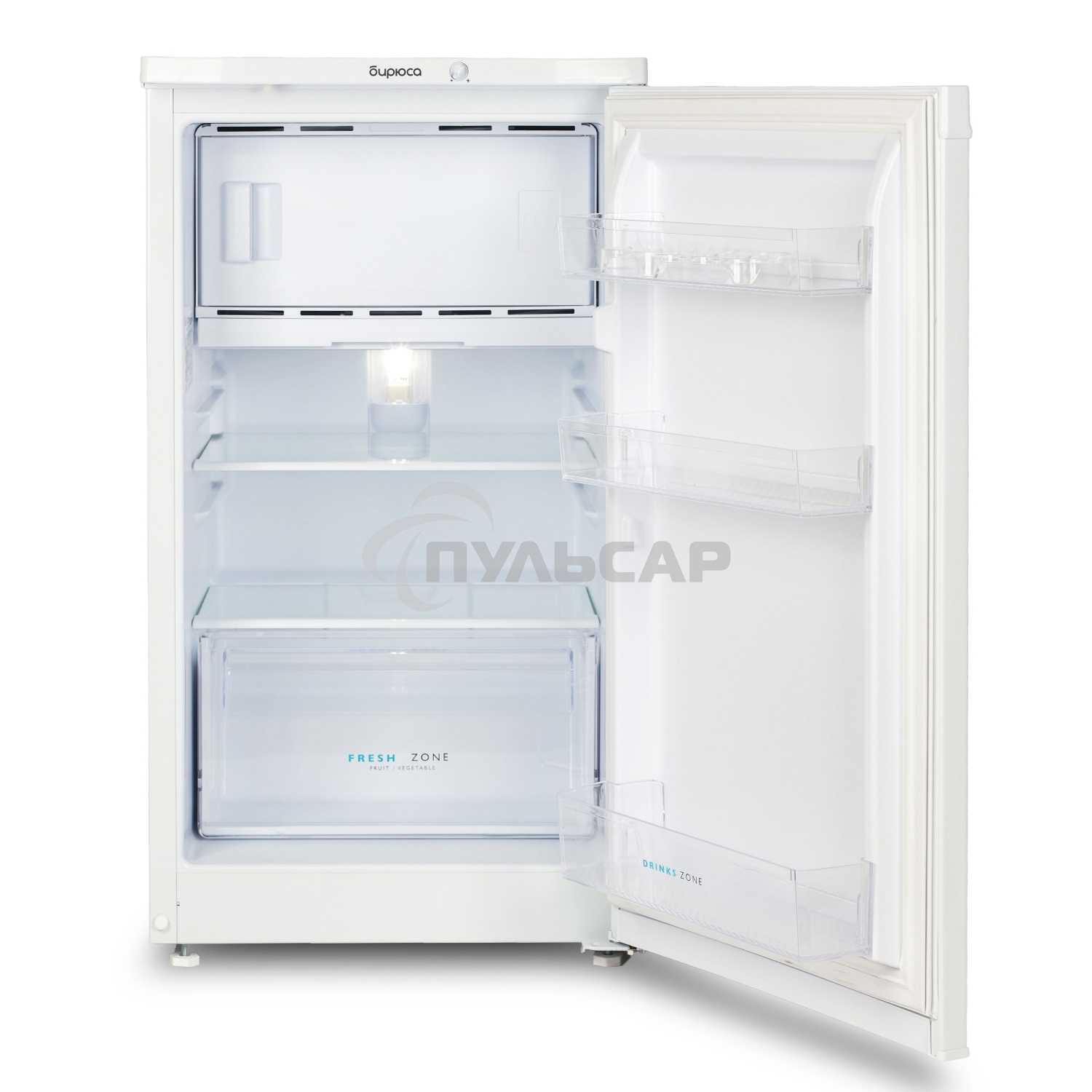 Холодильник Бирюса 408 белый однокамерный 88/27л морозилка сверху