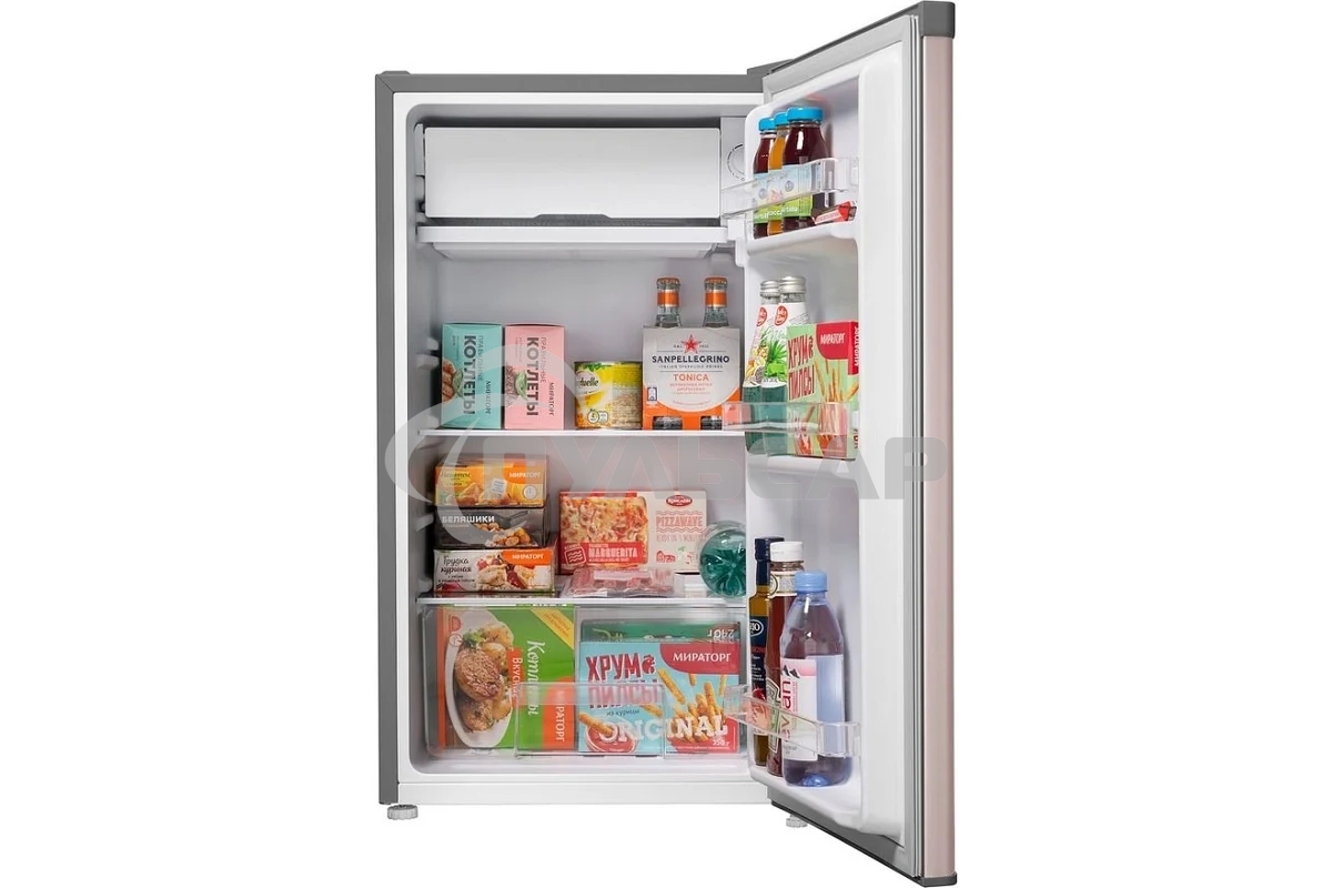 Холодильник Maunfeld MFF83GD золотистый/серый мат. однокамерный 85л