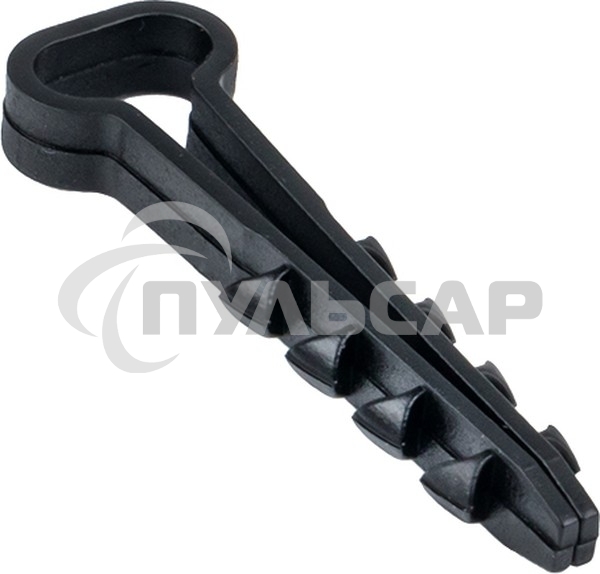 Дюбель-хомут EKF PROxima (6х14 мм) для плоского кабеля черный (10 шт.)