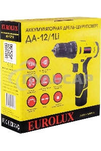 Дрель-шуруповерт Eurolux ДА-12/1Li, Аккумуляторная