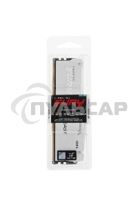 Оперативная память Kingston Fury Beast, DDR5, 16Gb (1x16Gb), 5600MHz, CL40, DIMM, радиатор, RGB, белый