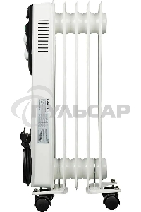 Обогреватель масляный Ballu Classic BOH/CL-05WRN (5 секций), белый, 1000 Вт, 15 м2, термостат