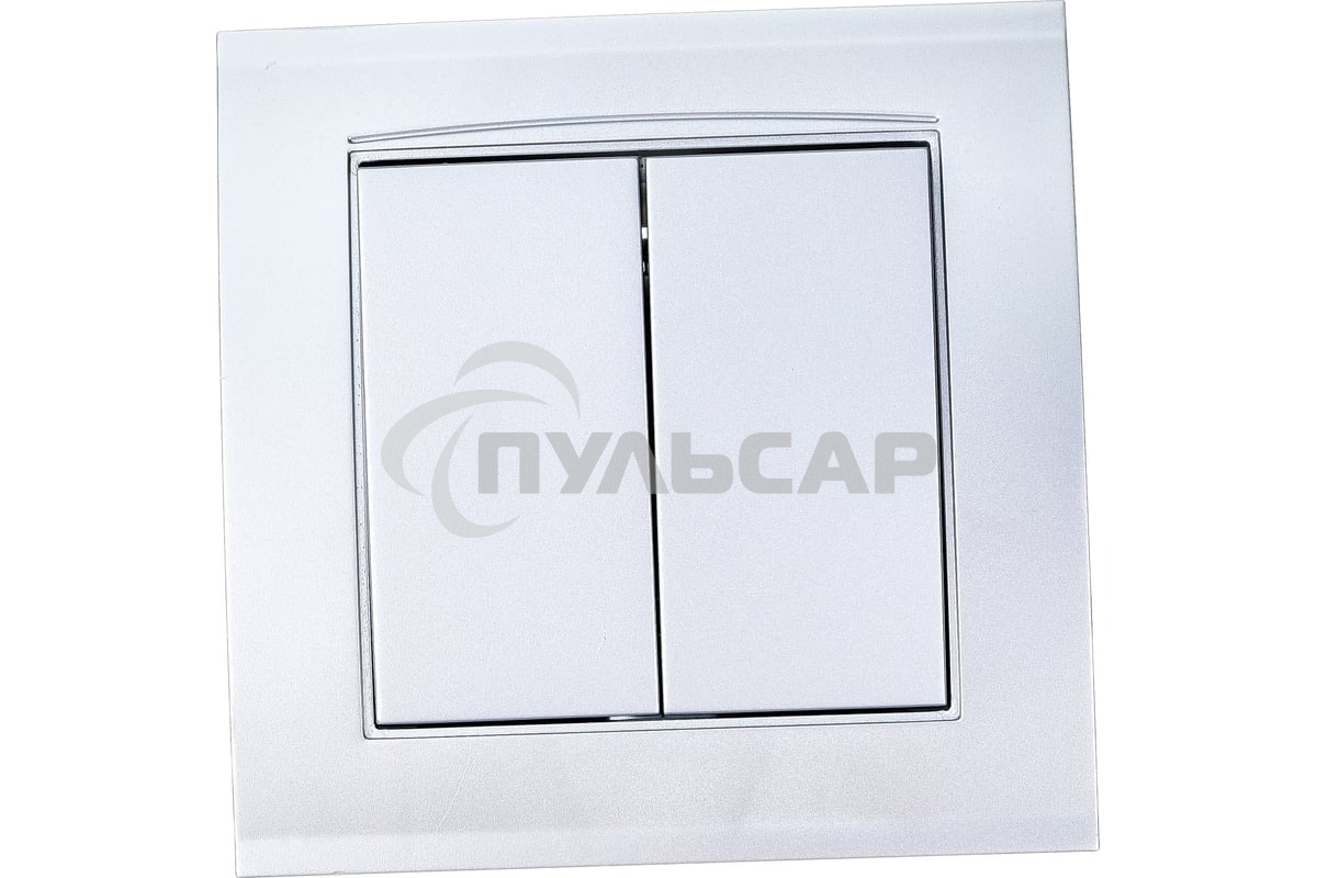 Выключатель 2-кл. СП Бриллиант 10А IP20 серебр. Universal 7949650