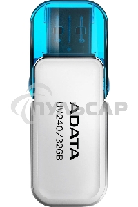 Флешка USB ADATA UV240 (AUV240-32G-RWH), 32 Gb, USB 2.0, R/W 15/5, белый/синий