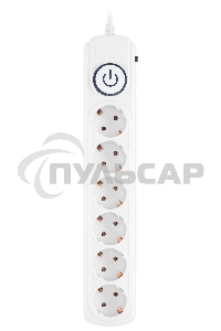 Сетевой фильтр Ippon BK-6-EU-3-10-W 3м (6 розеток) белый (коробка)