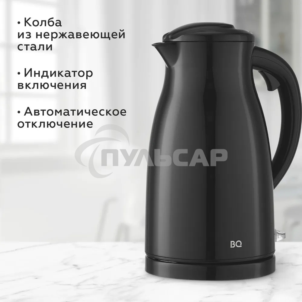 Чайник электрический BQ KT1709S черный. Мощность:1800/Объем:1,5