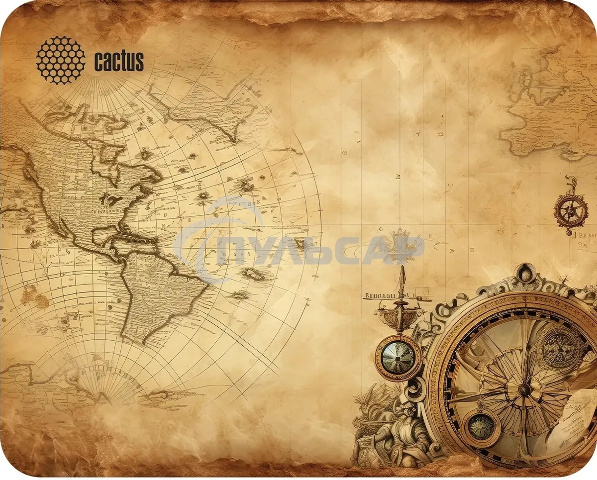 Коврик для мыши Cactus Vintage map 250x200x3мм (CS-MP-D10S)