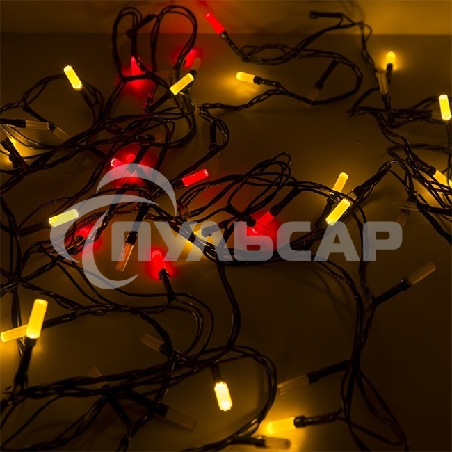 Гирлянда светод. Funray Лучики, SE-BEAM-110M, 10М, 100LED, мульти (4цв.),темно-зел.шн.0,7м,контр.