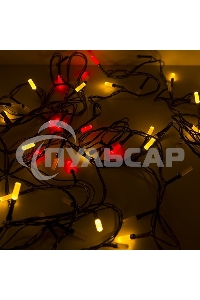 Гирлянда светод. Funray Лучики, SE-BEAM-110M, 10М, 100LED, мульти (4цв.),темно-зел.шн.0,7м,контр.