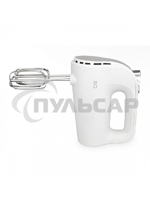 Миксер BQ MX423 White-Steel, Мощность 500 Вт, 5 скоростных режимов, Режим ТУРБО