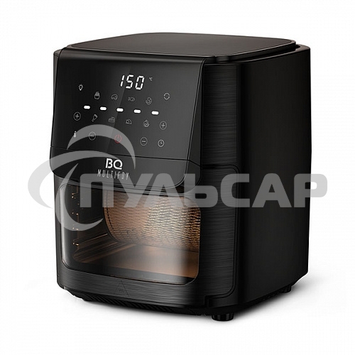 Аэрогриль BQ GR2009 черный, Мощность: 1800 Вт / Объем XXL 12л / Быстрая и равномерная циркуляция горячего воздуха Технология Air Cycle / Многофункциональный прибор 6 в 1: фритюрница, гриль, духовка, шашлычница, микроволновая печь (разогрев пищи), дегидрат