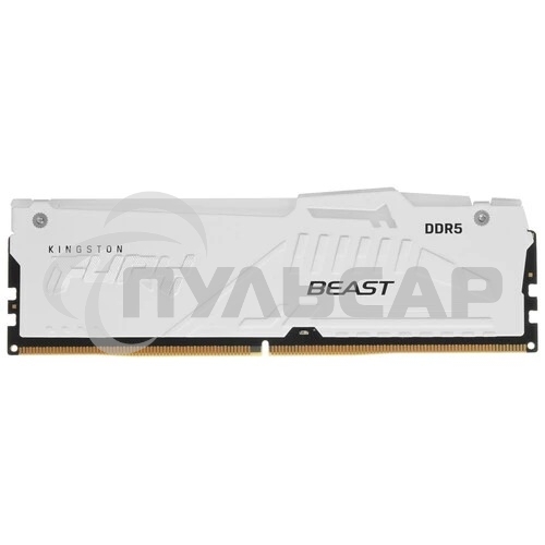 Оперативная память Kingston Fury Beast, DDR5, 16Gb (1x16Gb), 5600MHz, CL40, DIMM, радиатор, RGB, белый