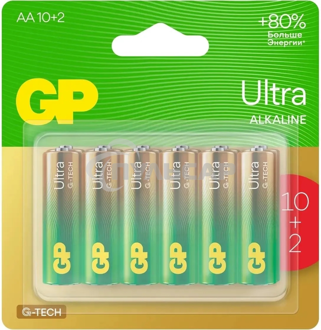 Батарея GP Ultra 15AUA21-2CRSBC12 AA (12шт) блистер