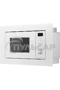 Микроволновая печь встраиваемая Hyundai HBW 2040 WG белый, 20 л, 800 Вт, переключатели - кнопки/поворотный механизм