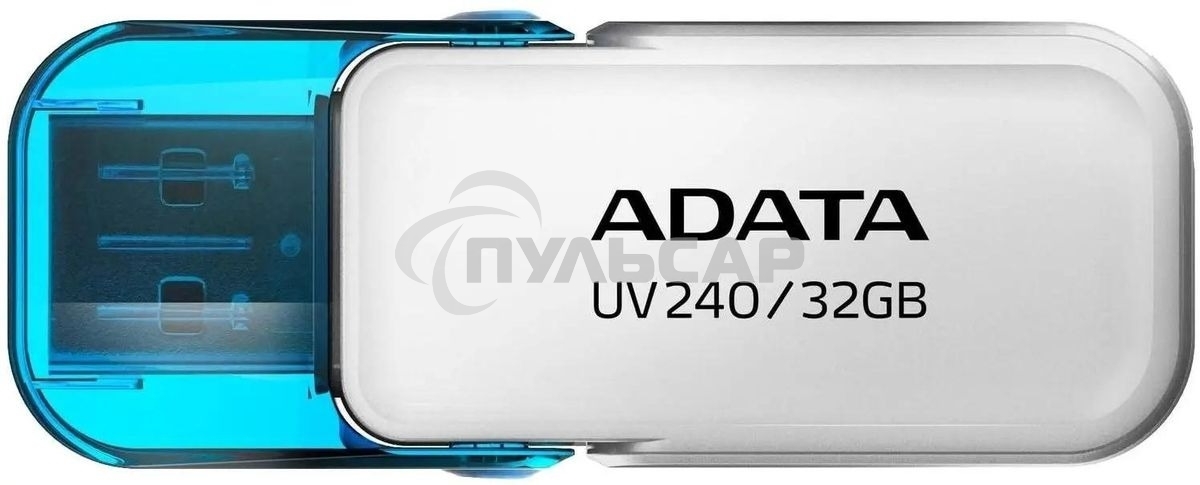 Флешка USB ADATA UV240 (AUV240-32G-RWH), 32 Gb, USB 2.0, R/W 15/5, белый/синий