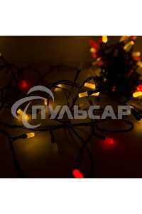 Гирлянда светод. Funray Лучики, SE-BEAM-110M, 10М, 100LED, мульти (4цв.),темно-зел.шн.0,7м,контр.