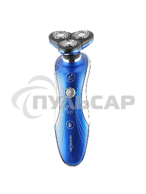 Электробритва Centek CT-2170 (синий) ротор 3D, влажное бритье, 3 плав.головки, 2-ные лезвия, до 50 мин раб
