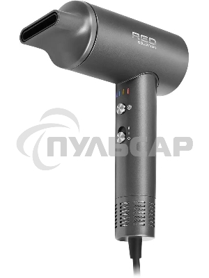 Фен Red Solution RF-510, 1400Вт, серый/серебристый