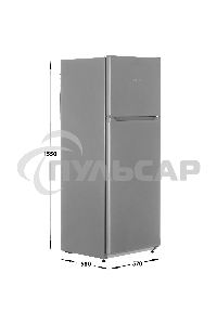 Холодильник Nordfrost NRT 145 132 серебристый двухкамерный 209/68 л морозилка сверху, ручная разморозка