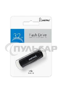 Флешка USB Smartbuy R/W 32 Gb Scout Black (SB032 Gb2SCK), 32 Gb, USB 2.0, R/W 13/8, черный