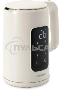 Чайник электрический Hyundai HYK-S4606 1.7 л, 2200 Вт, кремовый