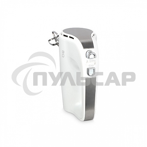 Миксер BQ MX423 White-Steel, Мощность 500 Вт, 5 скоростных режимов, Режим ТУРБО