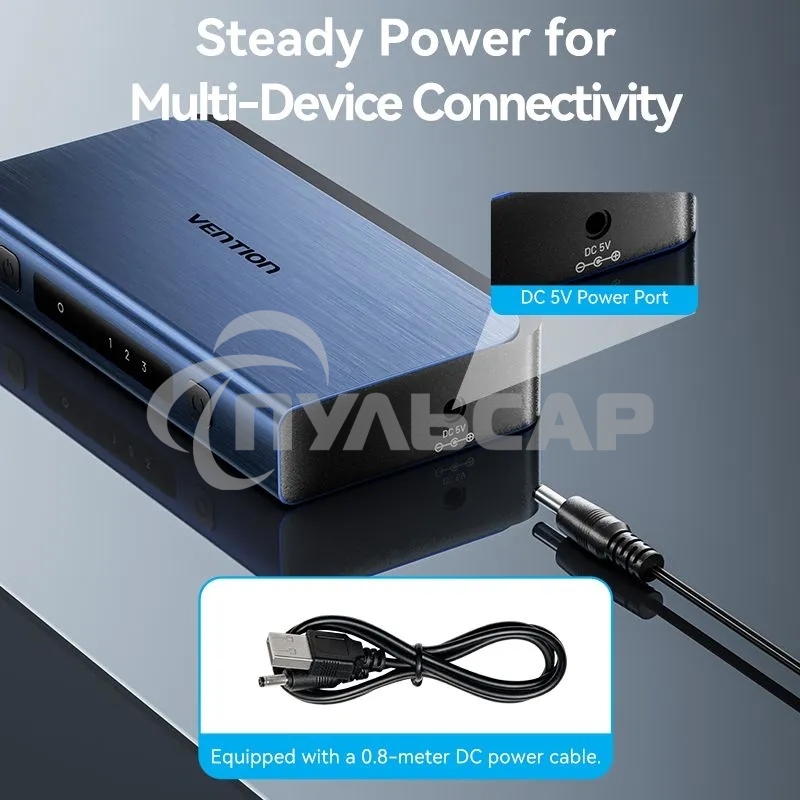 Переключатель (switch) 3x1 Vention HDMI v2.0