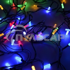 Гирлянда светод. Funray Лучики, SE-BEAM-110M, 10М, 100LED, мульти (4цв.),темно-зел.шн.0,7м,контр.